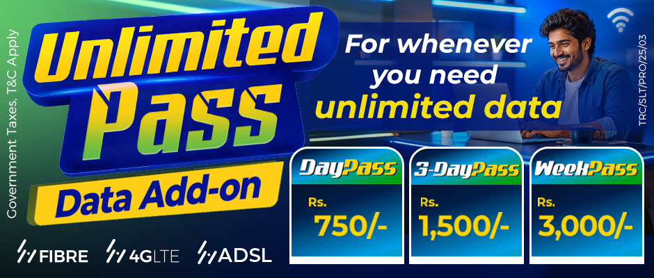 SLT Unlimited Day Pass | ElaKiri